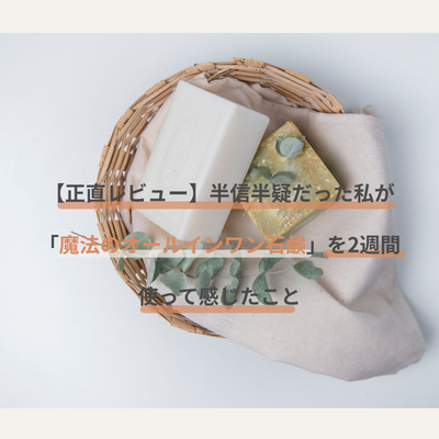 【正直レビュー】半信半疑だった私が「魔法のオールインワン石鹸」を2週間使って感じたこと